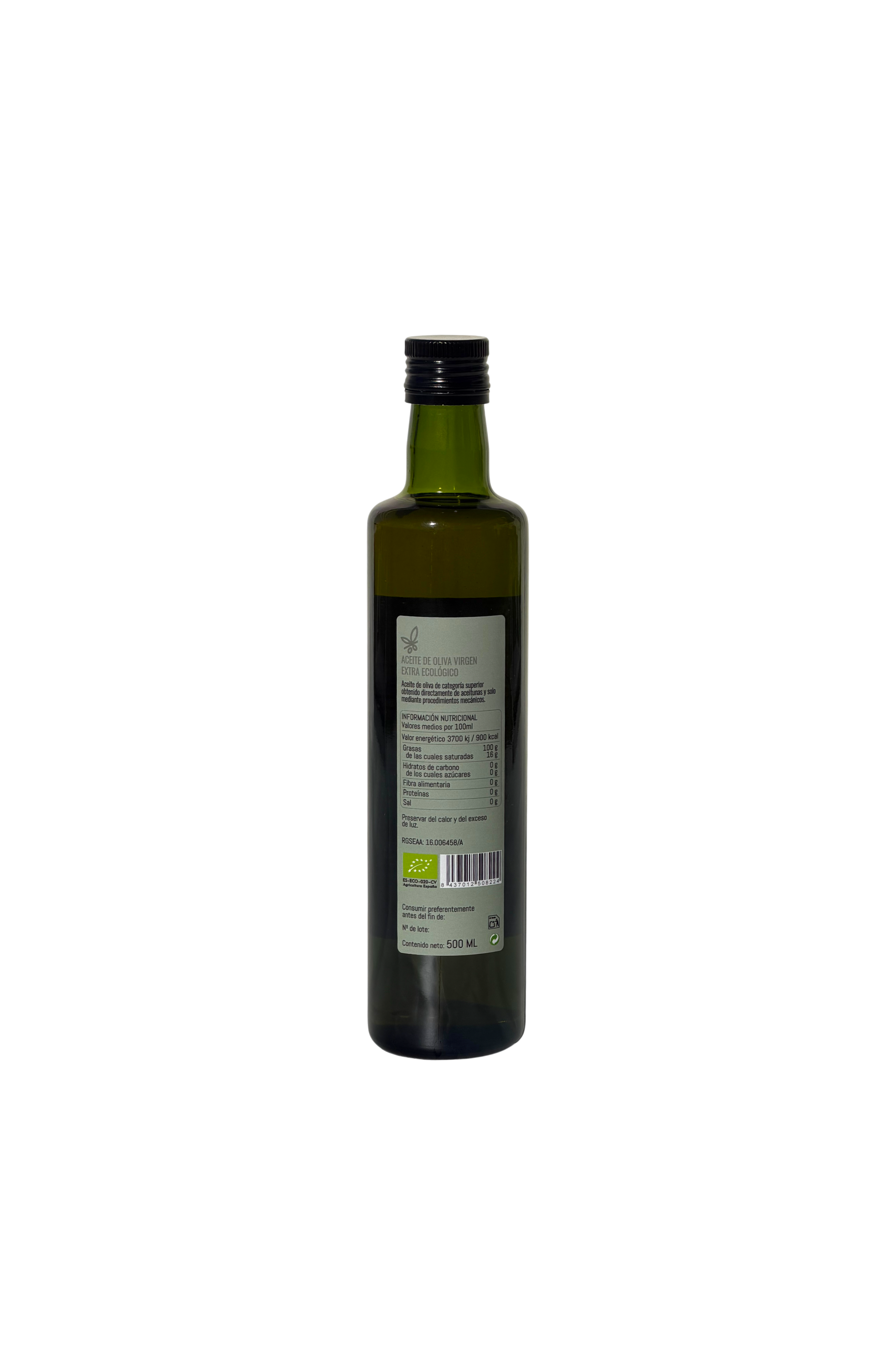 AOVE Ecológico 500 ml – Arbequina & Picual (Vidrio)