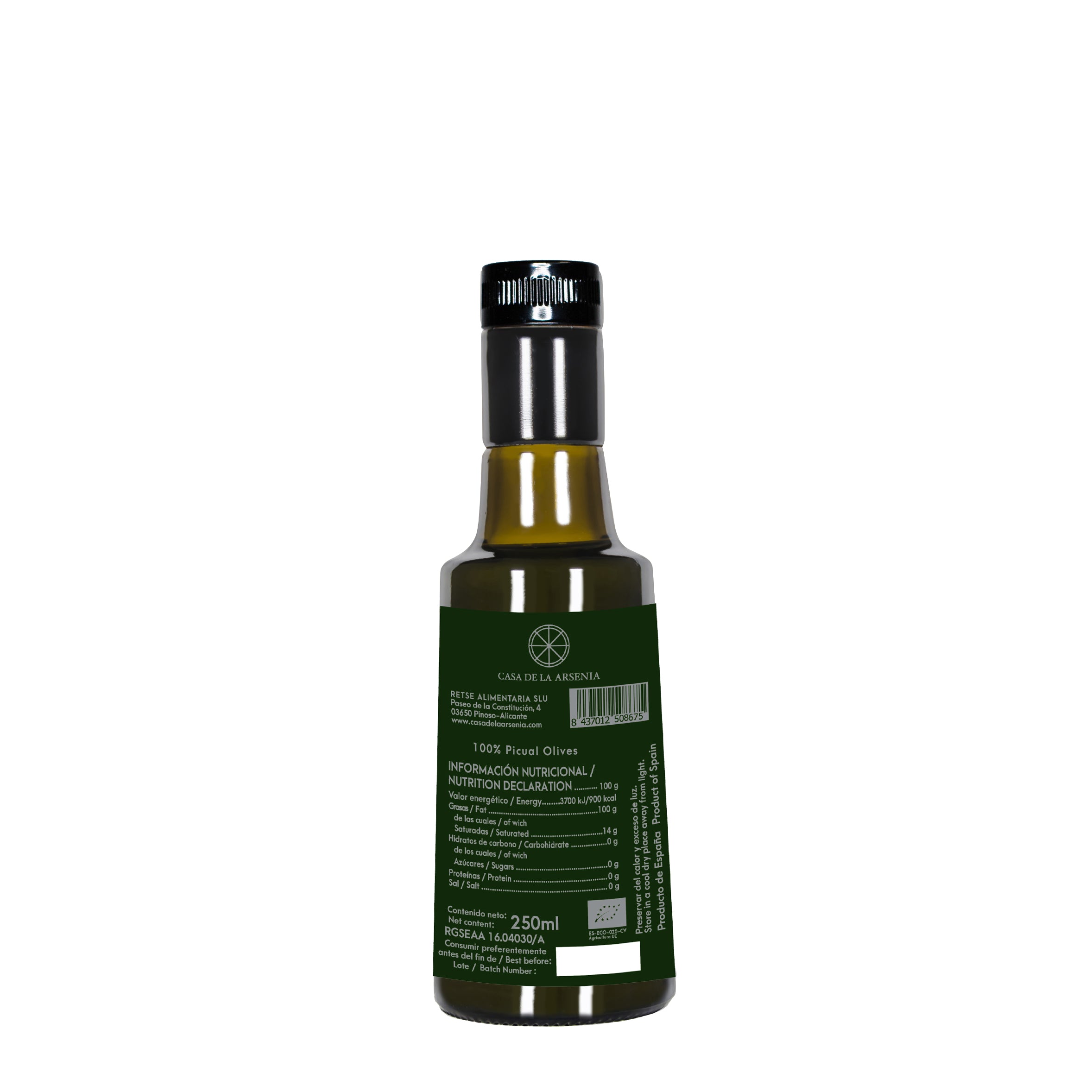 Ma’sarah Picual 250 ml – AOVE Ecológico Premium